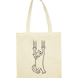 tote bag cat falling
