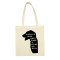 tote bag dog waits